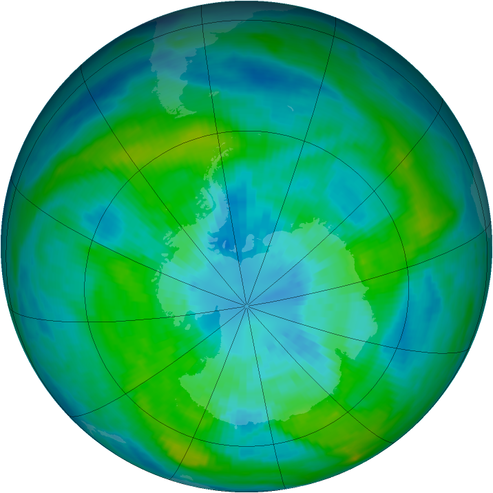 Antarctic ozone map for 27 March 1979